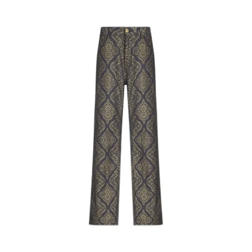 Paisley Printed Straight Leg Trousers