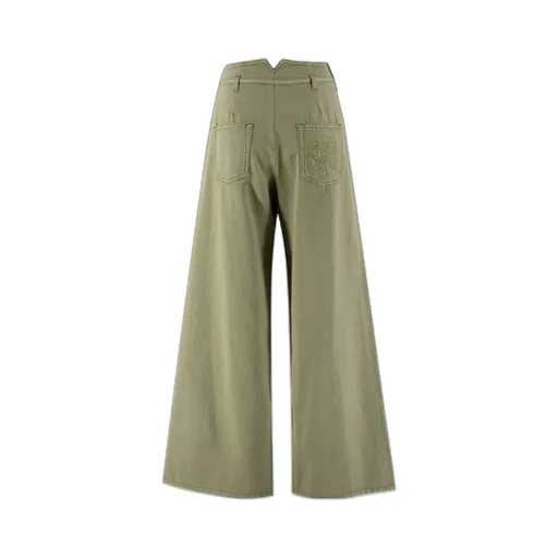 Pegaso-Embroidered Wide-Leg Jeans