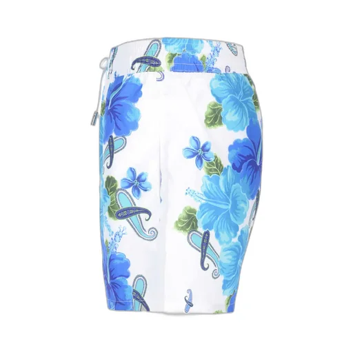 Allover Floral Print Drawstring Swim Shorts