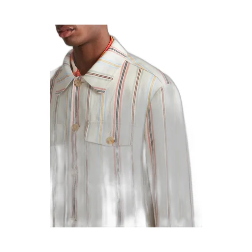 Striped Buttoned Overshirt