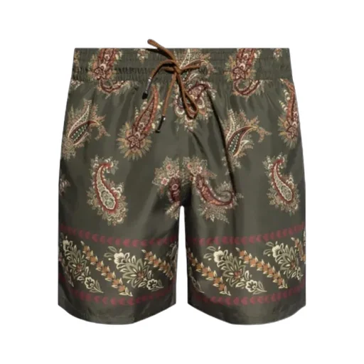 Paisley-Print Swim Shorts