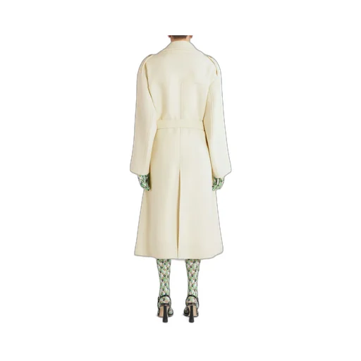 Double-Breasted Belted Long-Sleeved Coat
