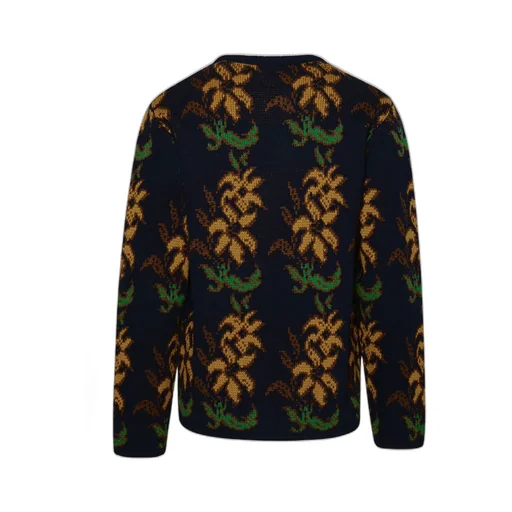Floral Intarsia Knitted Crewneck Jumper