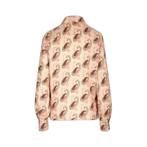 Paisley Print Collared Button-Up Shirt