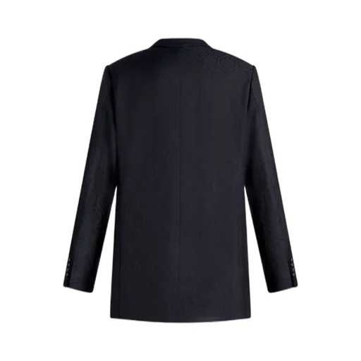 Double-Breasted Jacquard Jacket