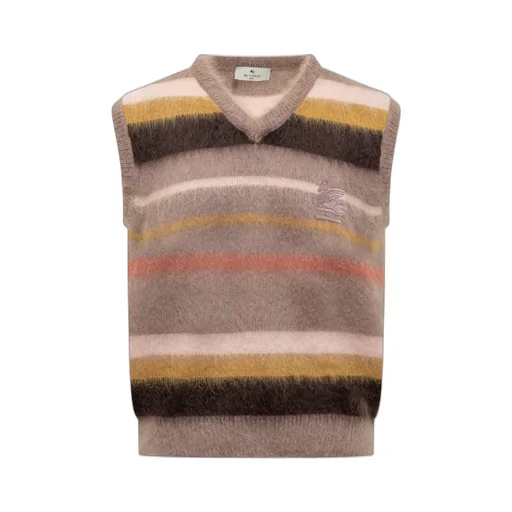 V-Neck Sleeveless Knitted Jumper
