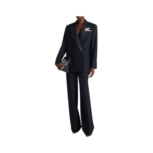 Double-Breasted Jacquard Jacket