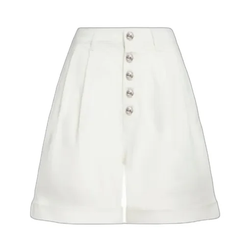 Chevron High-Waist Bermuda Shorts