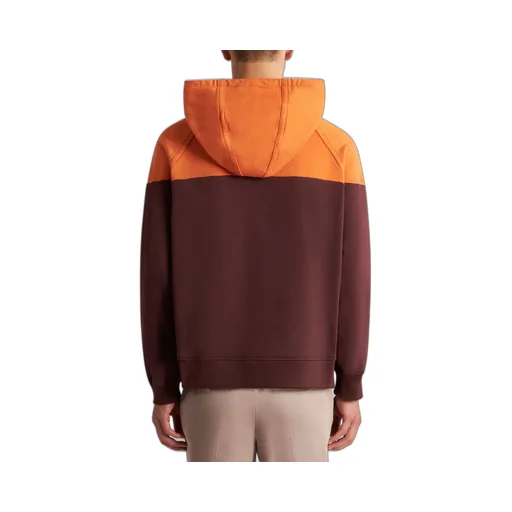 Pegaso-Embroidered Two-Toned Drawstring Hoodie