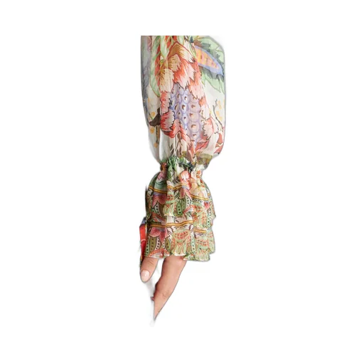 Floral Printed Pleated Midi Skirt