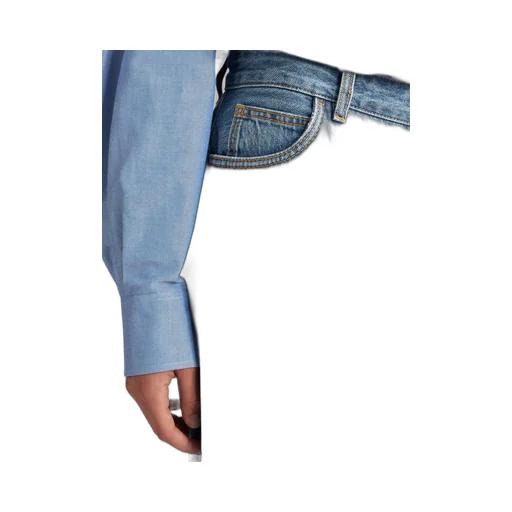 High-Waist Pegaso-Embroidered Wide-Leg Jeans