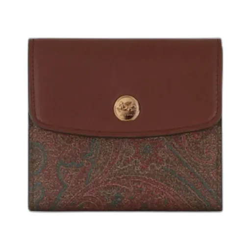 Paisley Jacquard Fold-Over Wallet