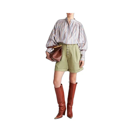 Cotton Bermuda Shorts With Buttons