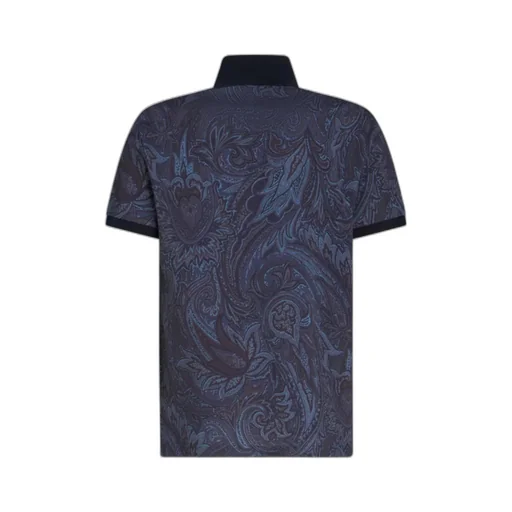 Paisley-Printed Short-Sleeved Polo Shirt