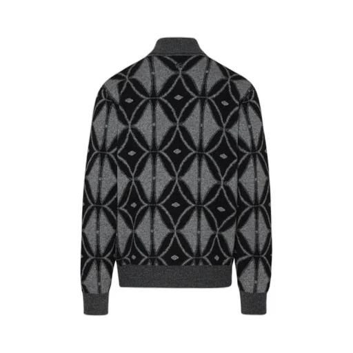 Pattern Intarsia Roll-Neck Knitted Jumper