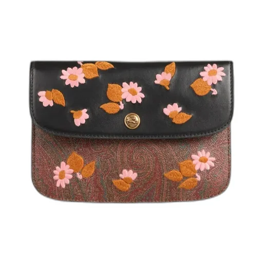 Paisley Printed Foldover Top Wallet