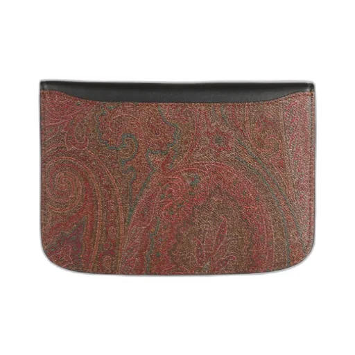 Paisley Printed Foldover Top Wallet