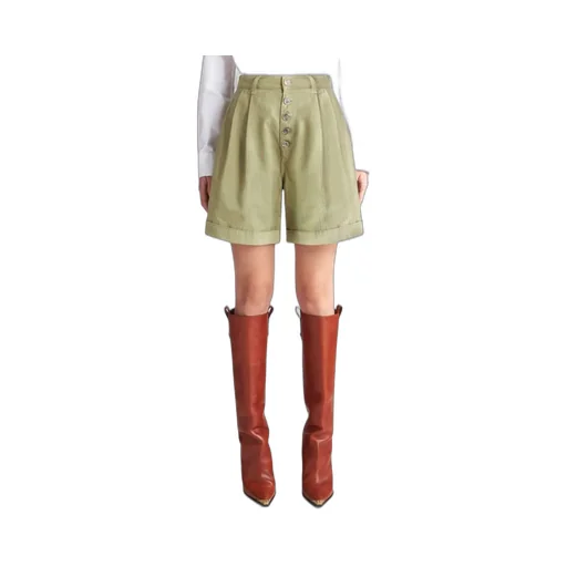 Cotton Bermuda Shorts With Buttons