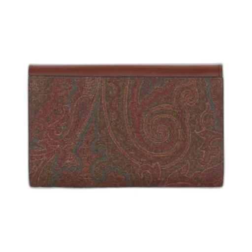 Essential Paisley Printed Foldover-Top Wallet
