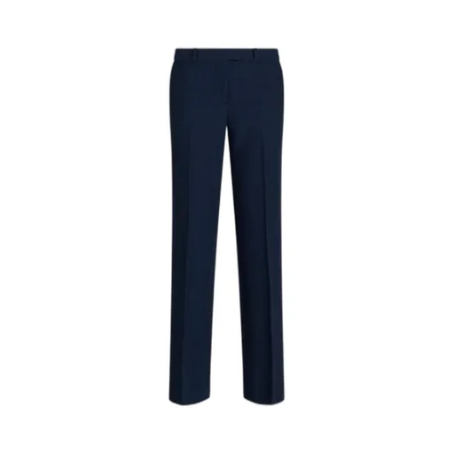 Pressed-Crease Straight Leg Tailored Trousers