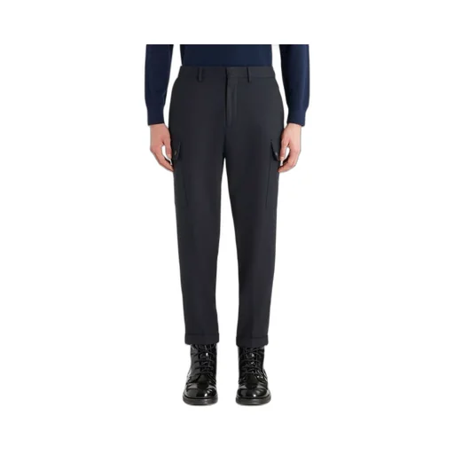 Cargo-Pockets Stretched Tapered Trousers