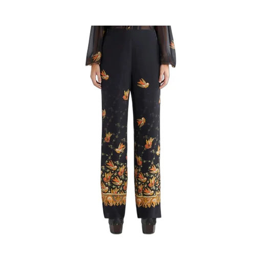 Paisley Printed Straight Leg Trousers