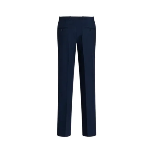 Pressed-Crease Straight Leg Tailored Trousers