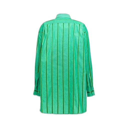 Logo Embroidered Striped Shirt