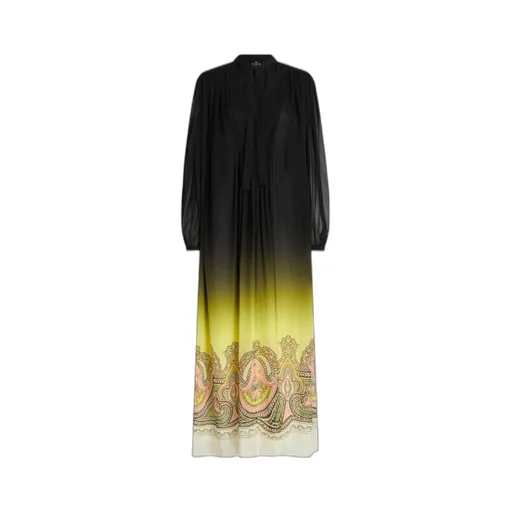Gradient Effect V-Neck Dress