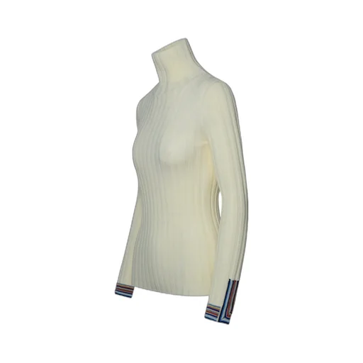 Polo Neck Ribbed Jumper