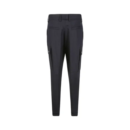 Cargo-Pockets Stretched Tapered Trousers