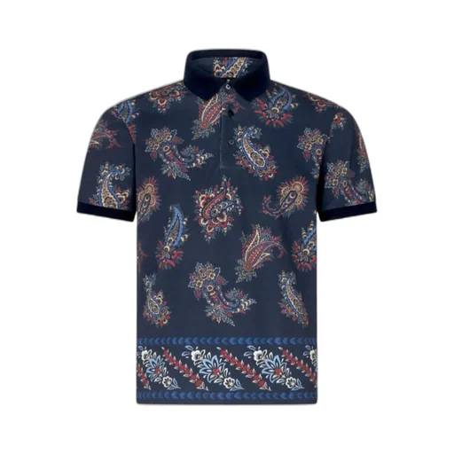 Paisley Cotton Polo Shirt