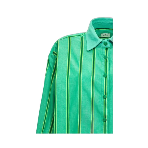 Logo Embroidered Striped Shirt