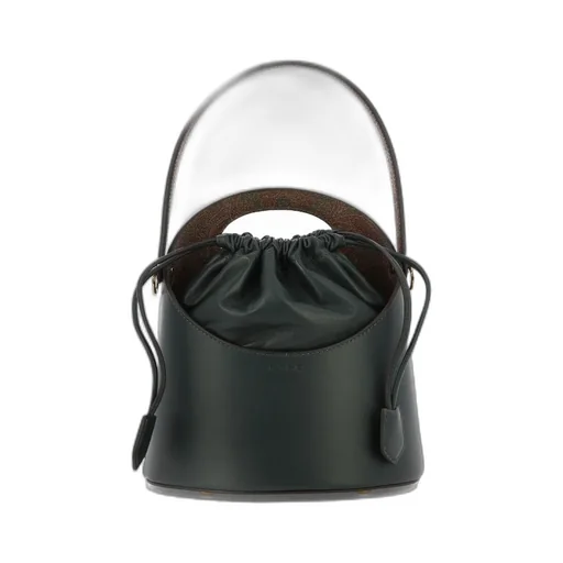 Saturno Logo Embossed Drawstring Bucket Bag