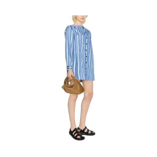 Logo Embroidered Striped Button-Up Shirt