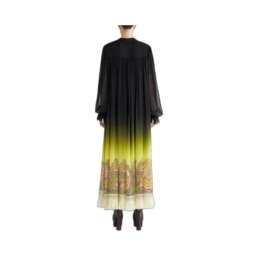 Gradient Effect V-Neck Dress