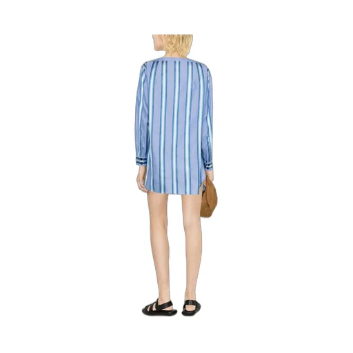 Logo Embroidered Striped Button-Up Shirt