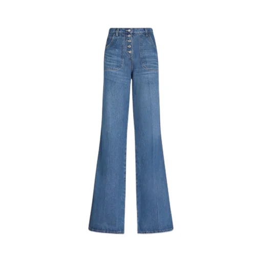 High-Waisted Flared Jeans