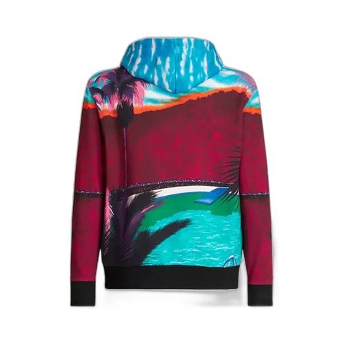 Graphic Printed Drawstring Hoodie