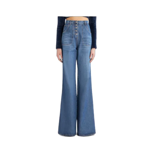 High-Waisted Flared Jeans