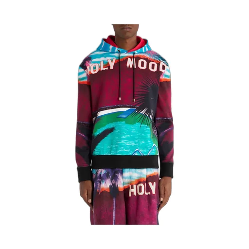 Graphic Printed Drawstring Hoodie