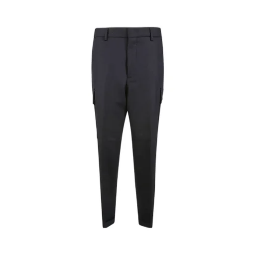 Cargo-Pockets Stretched Tapered Trousers