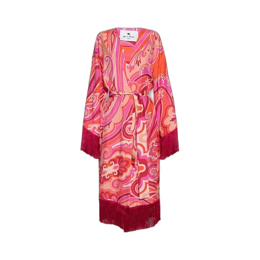 Paisley Pattern Belted Jacket