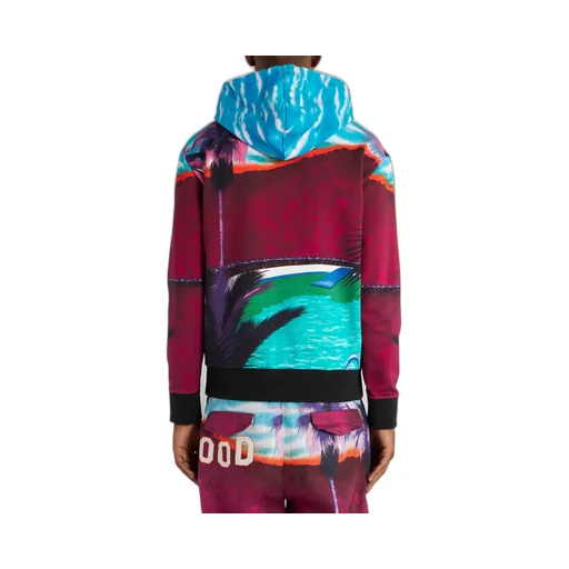 Graphic Printed Drawstring Hoodie