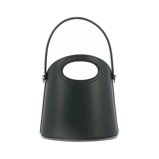 Saturno Logo Embossed Drawstring Bucket Bag