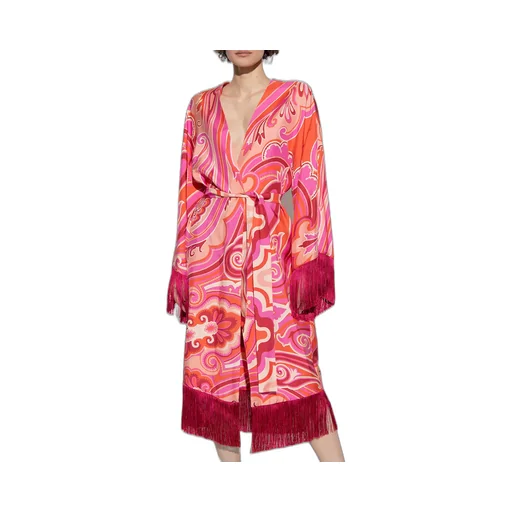 Paisley Pattern Belted Jacket