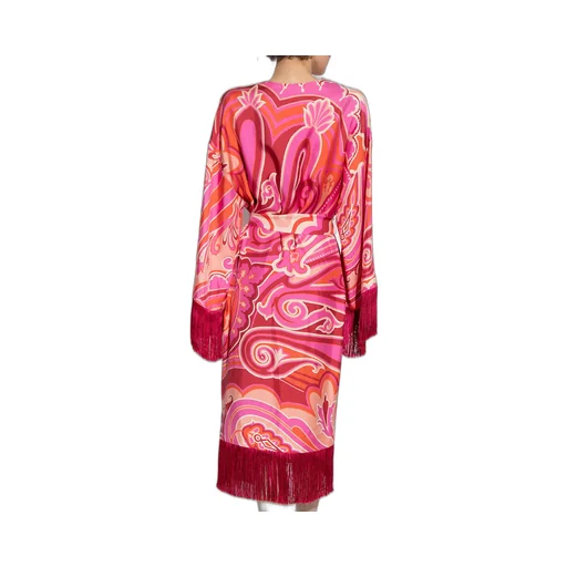 Paisley Pattern Belted Jacket