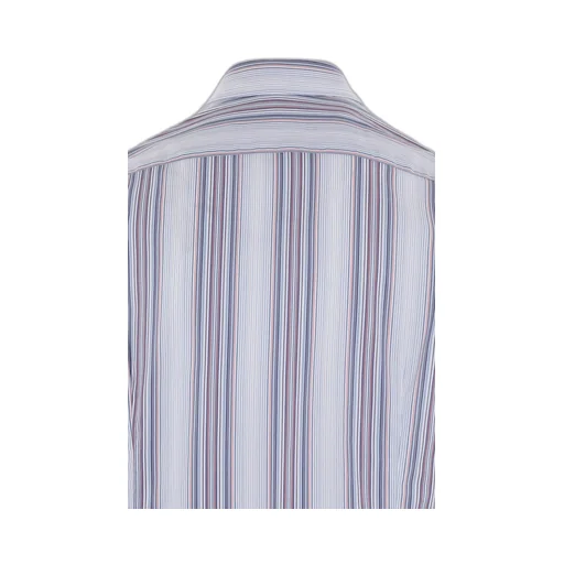 Stripe Pattern Logo Embroidered Shirt