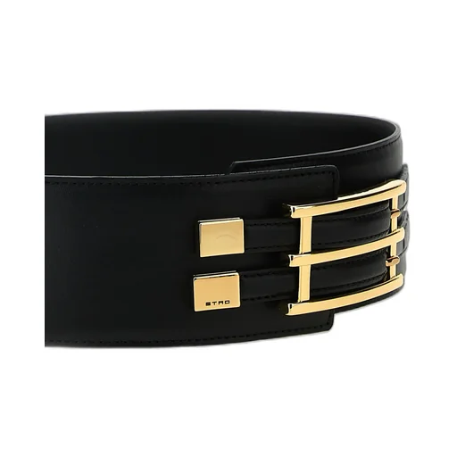 Logo Engraved Rectangle-Buckle Belt