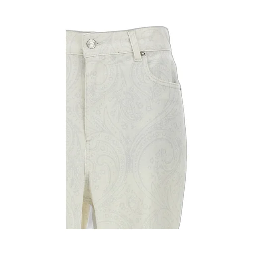 Paisley Printed Cropped Jeans